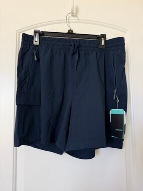 Maskert Men’s UPF 50+ Waterproof Cargo Hiking Shorts Navy XL NWT
